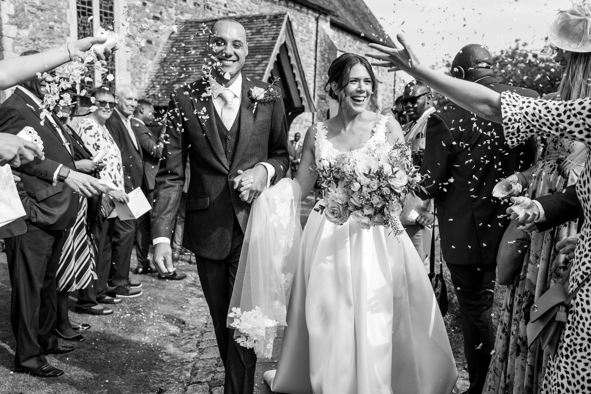 Lizzy and Rich getting married at Lympne Castle in Kent, captured by Benjamin Toms Photography