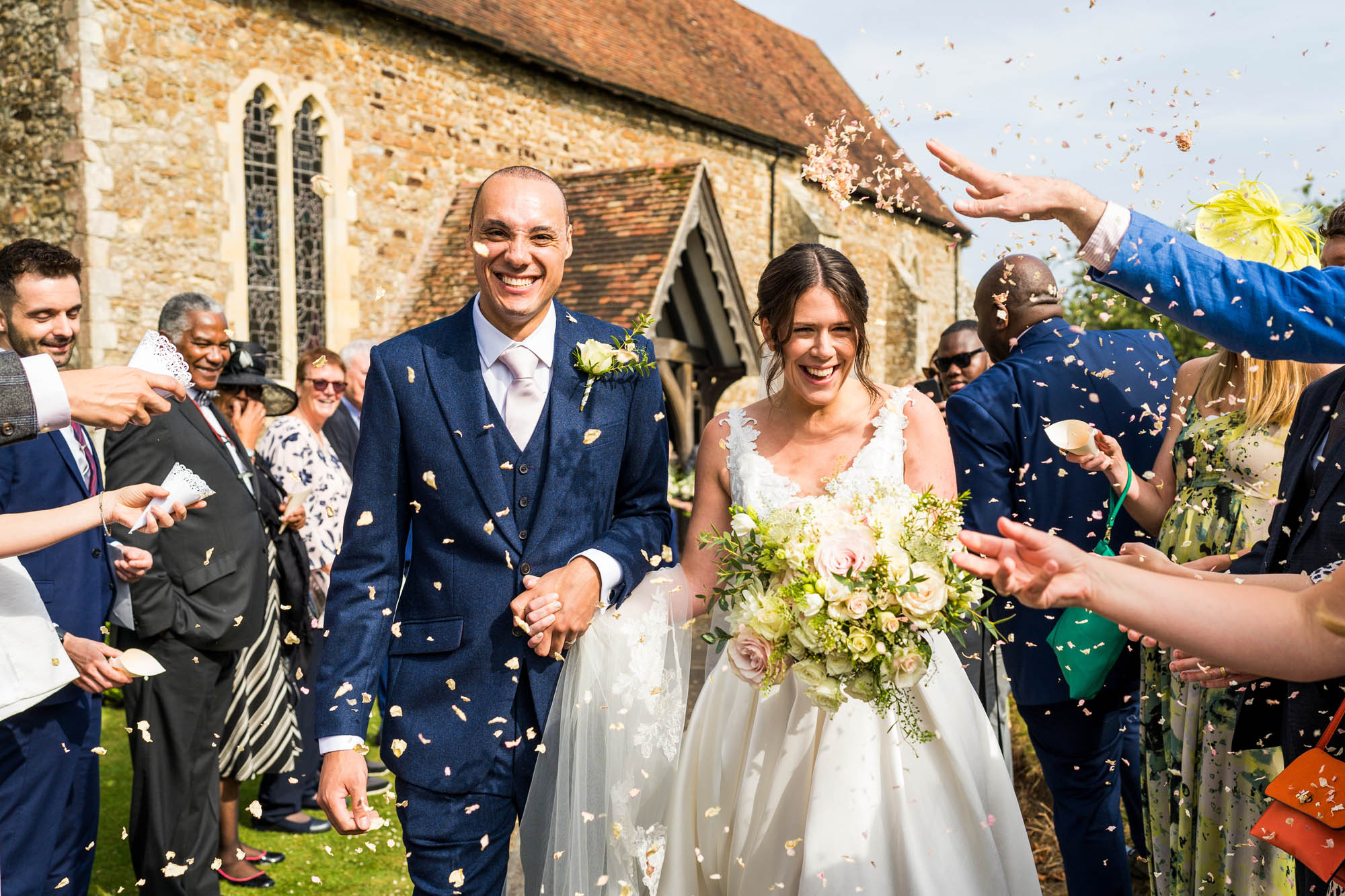 Lizzy and Rich getting married at Lympne Castle in Kent, captured by Benjamin Toms Photography