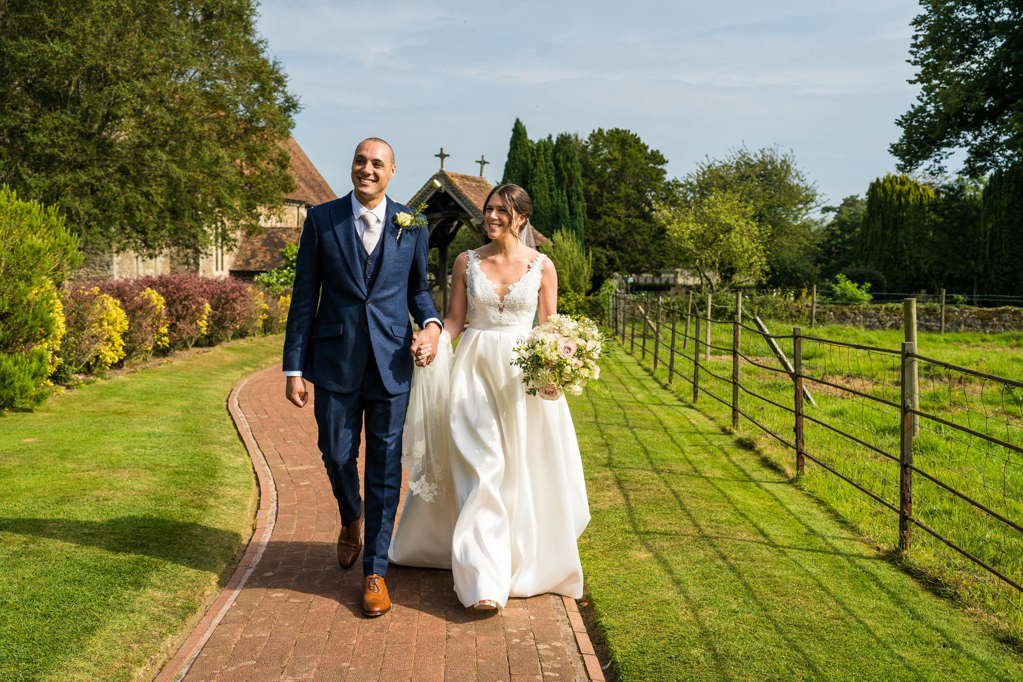 Lizzy and Rich getting married at Lympne Castle in Kent, captured by Benjamin Toms Photography