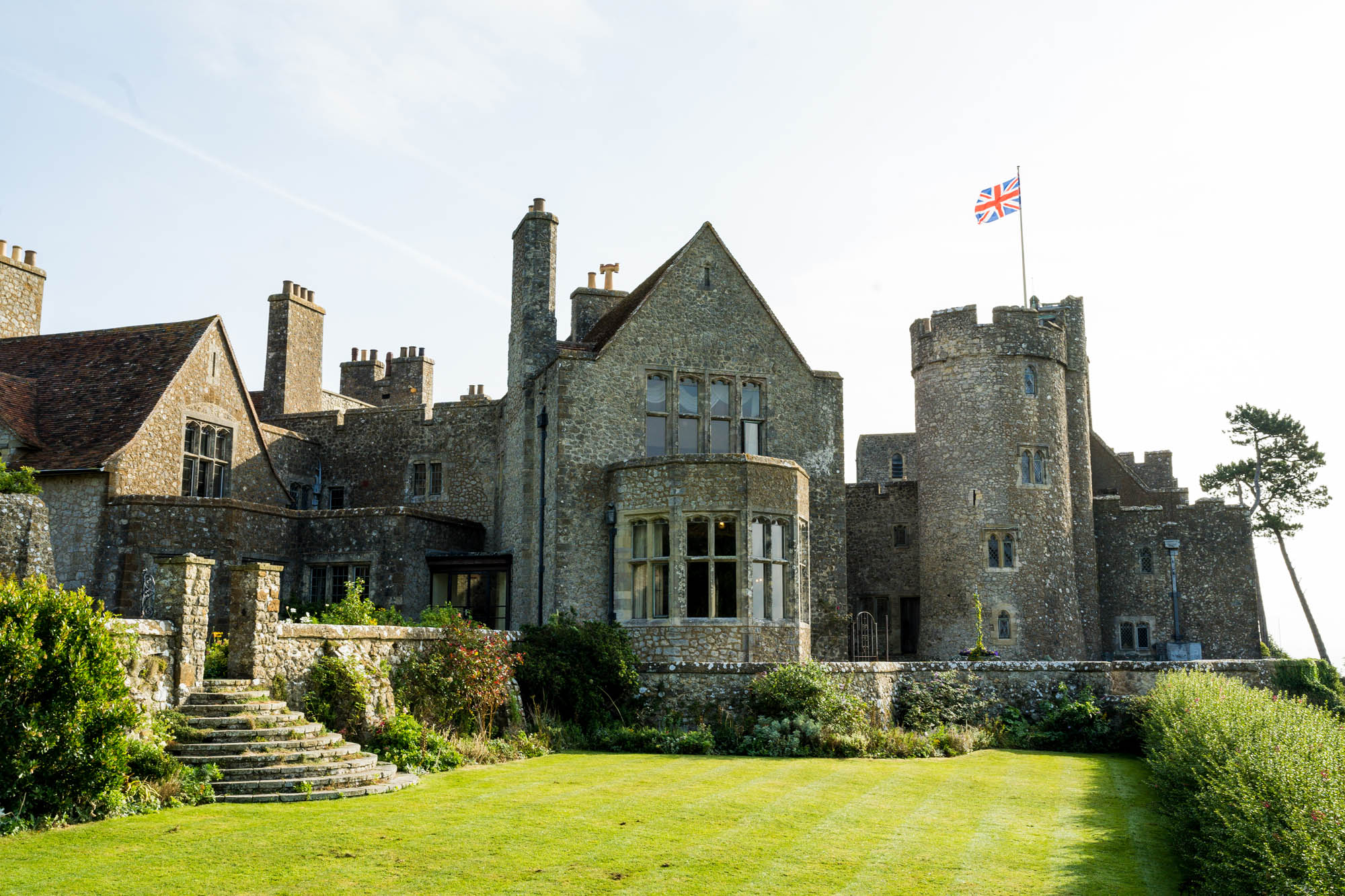 Lizzy and Rich getting married at Lympne Castle in Kent, captured by Benjamin Toms Photography