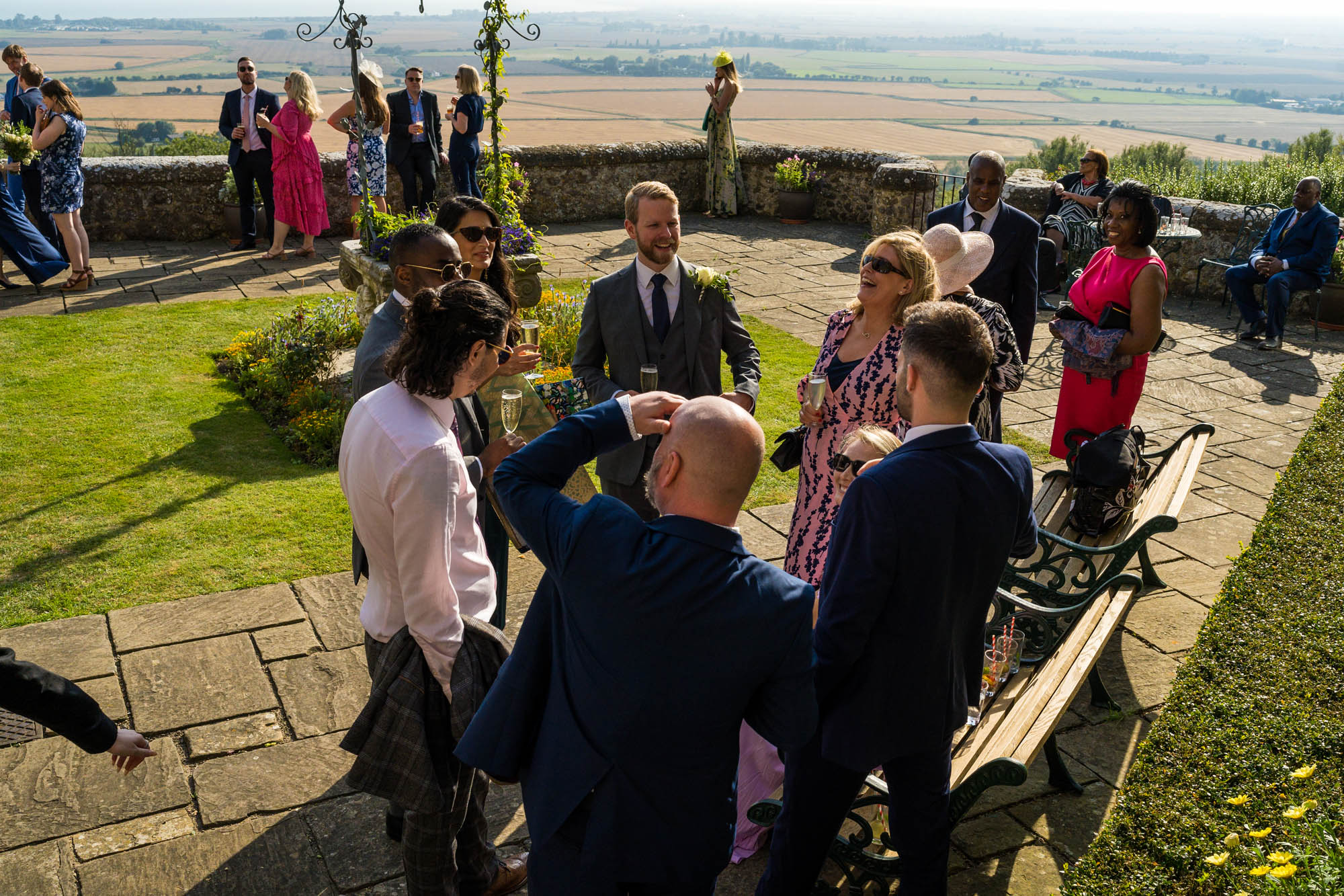 Lizzy and Rich getting married at Lympne Castle in Kent, captured by Benjamin Toms Photography