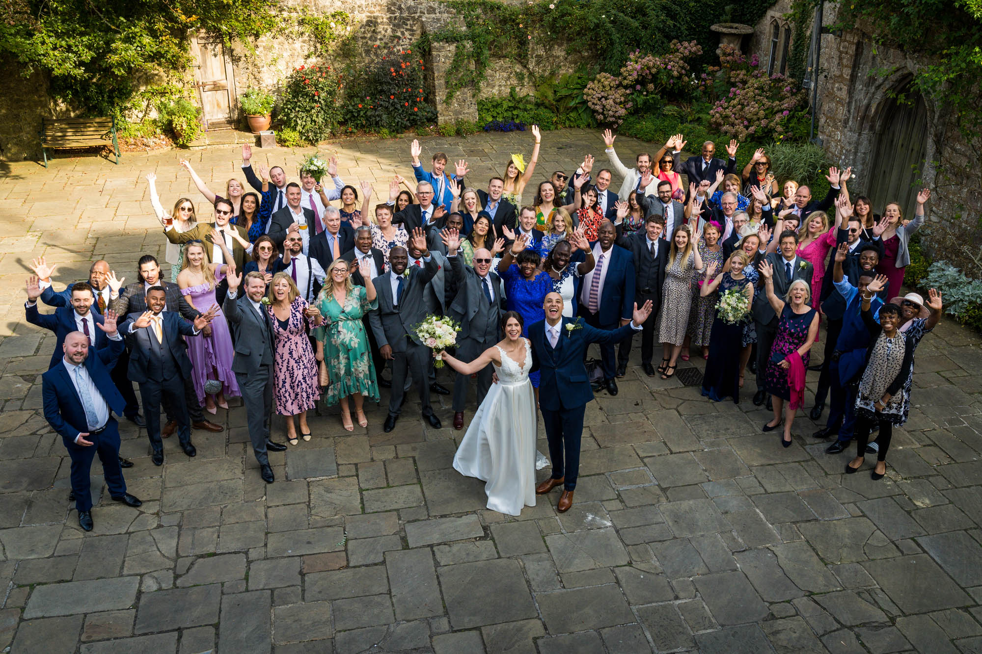 Lizzy and Rich getting married at Lympne Castle in Kent, captured by Benjamin Toms Photography