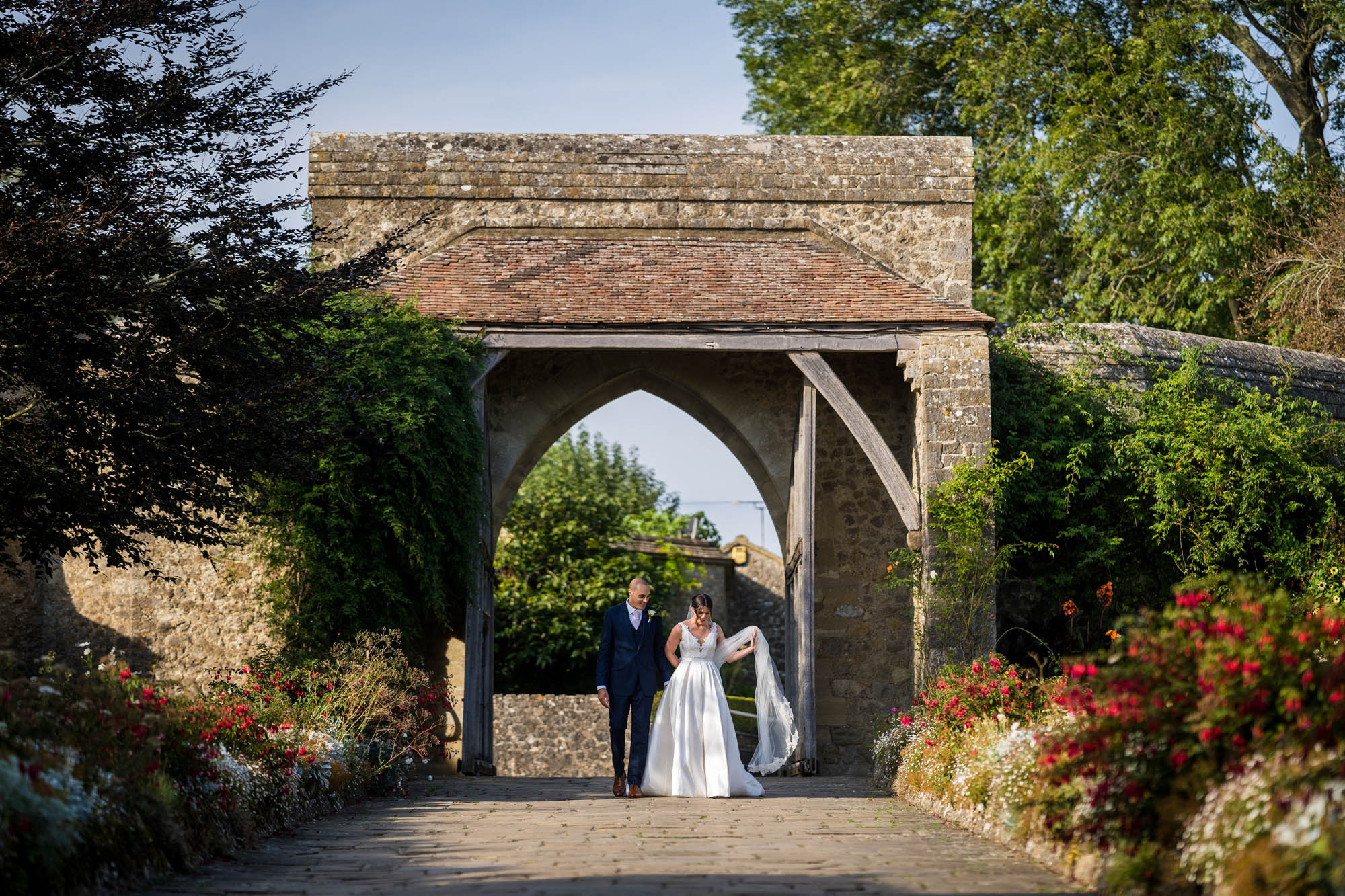 Lizzy and Rich getting married at Lympne Castle in Kent, captured by Benjamin Toms Photography