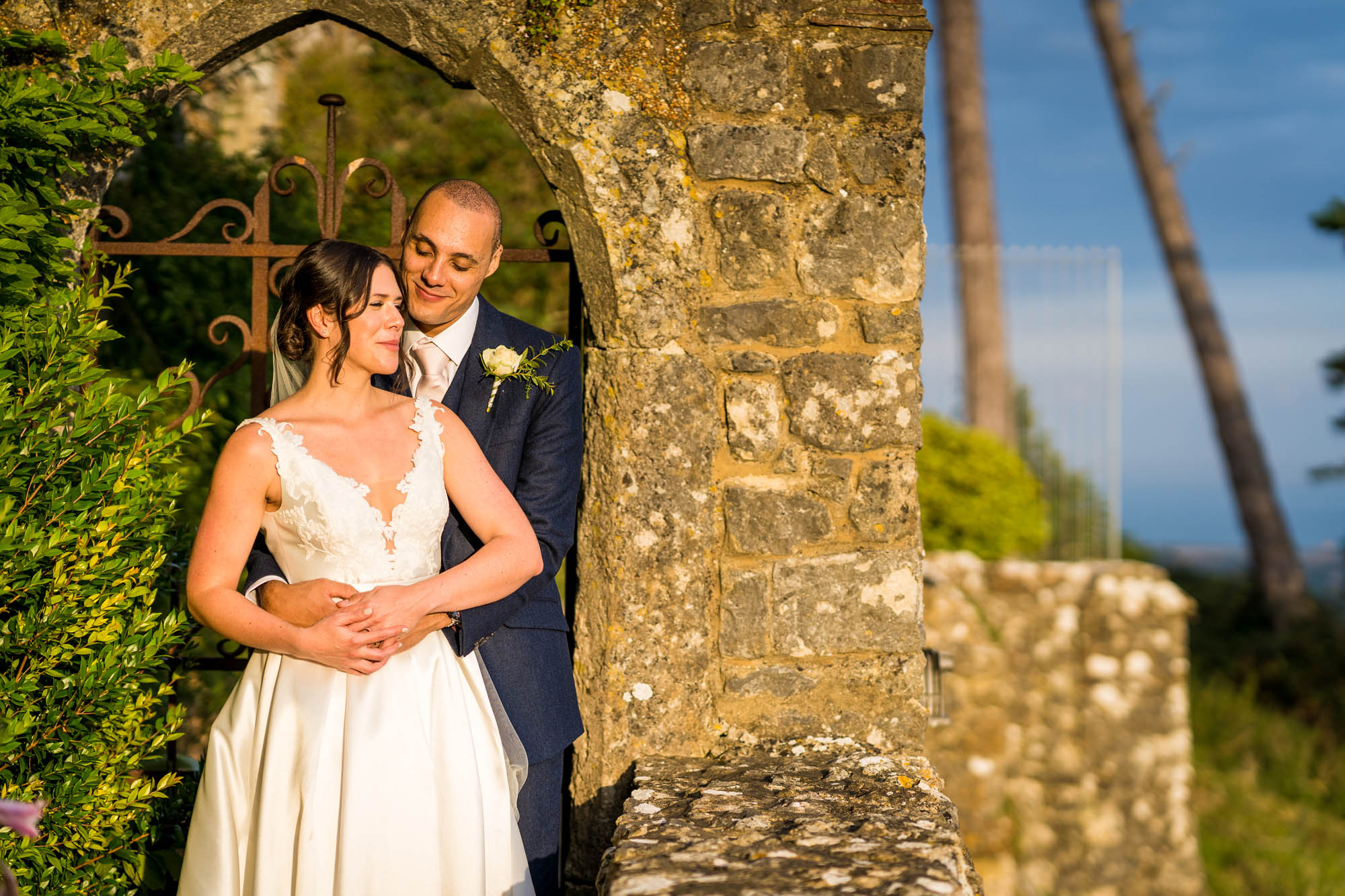 Lizzy and Rich getting married at Lympne Castle in Kent, captured by Benjamin Toms Photography