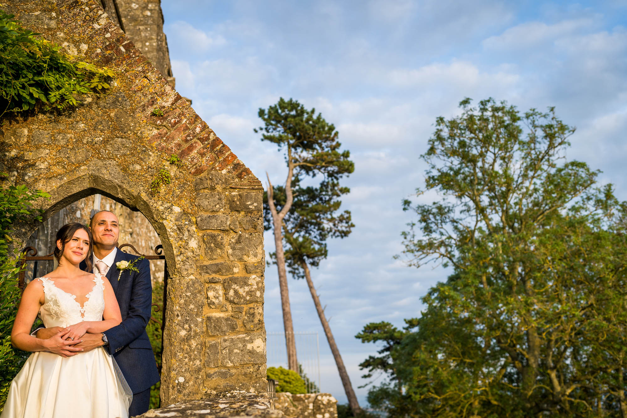 Lizzy and Rich getting married at Lympne Castle in Kent, captured by Benjamin Toms Photography