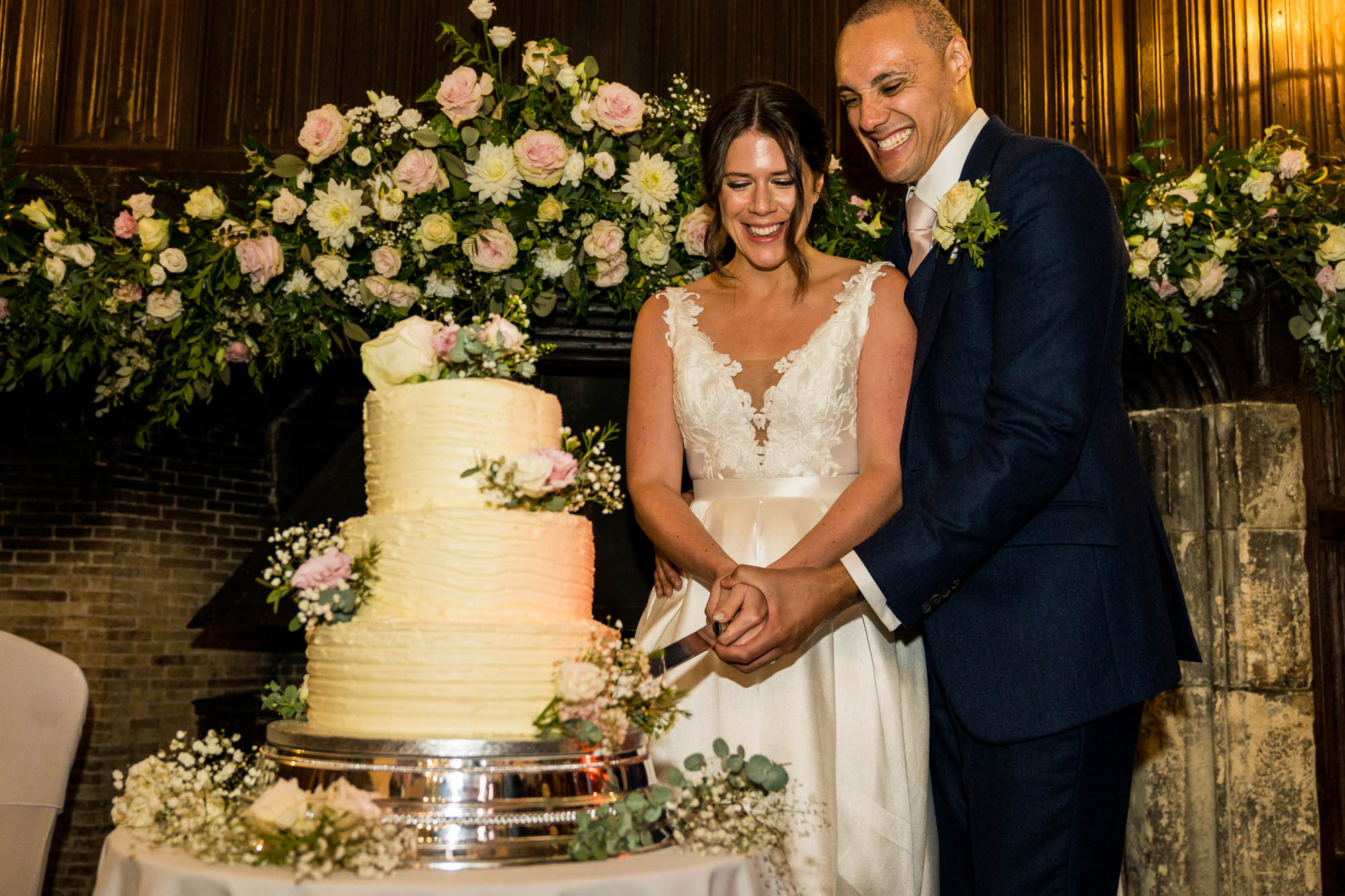 Lizzy and Rich getting married at Lympne Castle in Kent, captured by Benjamin Toms Photography