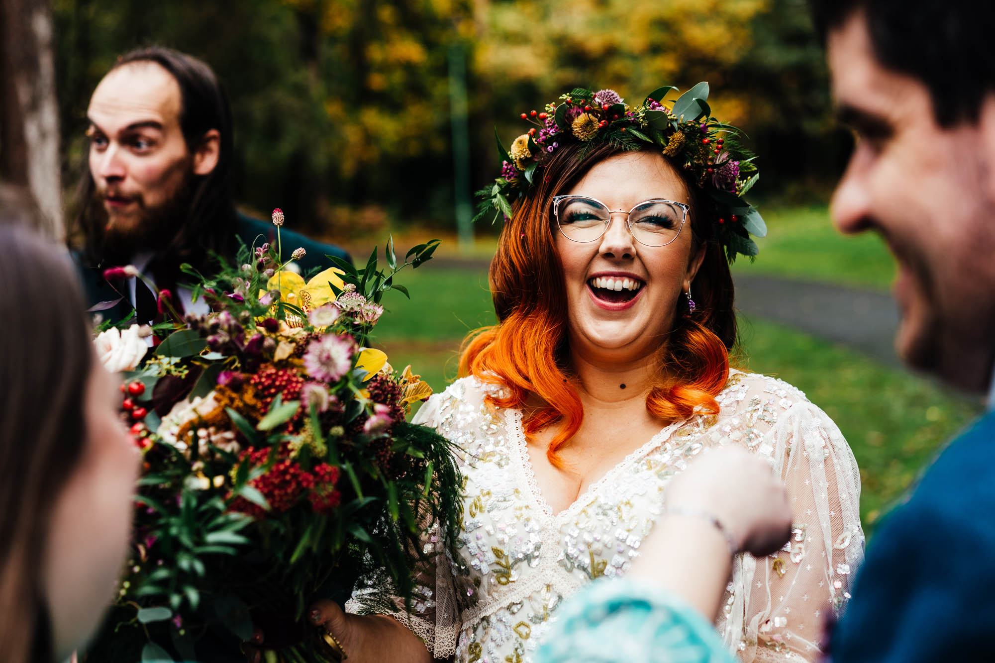 Naomi and Chris's alternative autumn wedding by Hannah Hall Photography