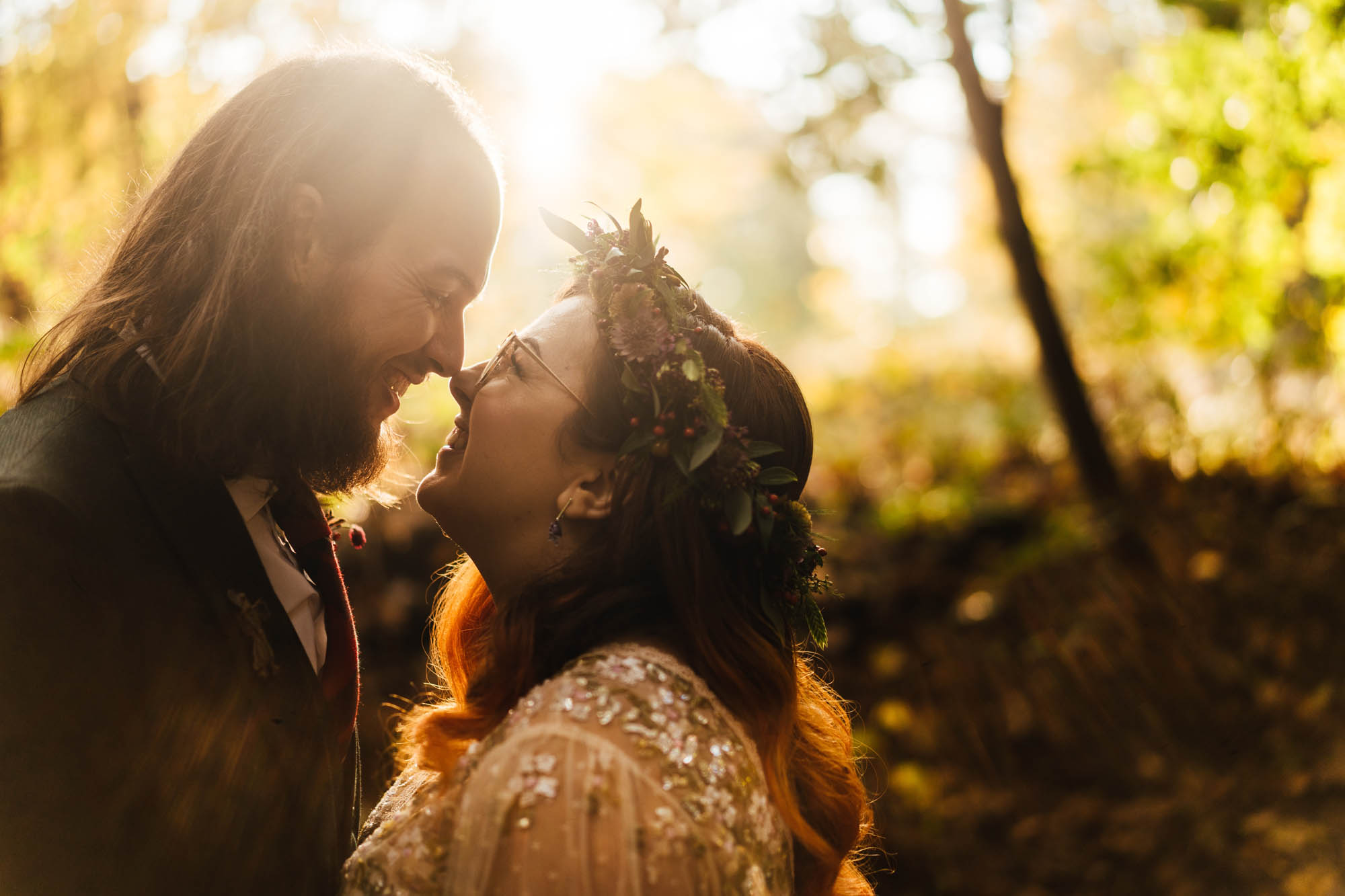 Naomi and Chris's alternative autumn wedding by Hannah Hall Photography