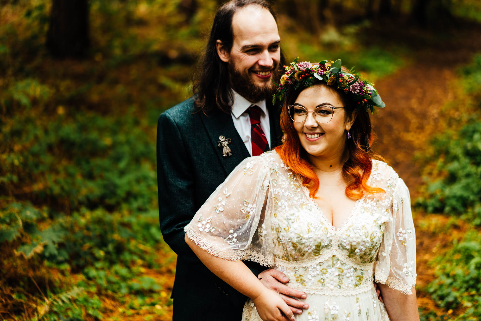 Naomi and Chris's alternative autumn wedding by Hannah Hall Photography