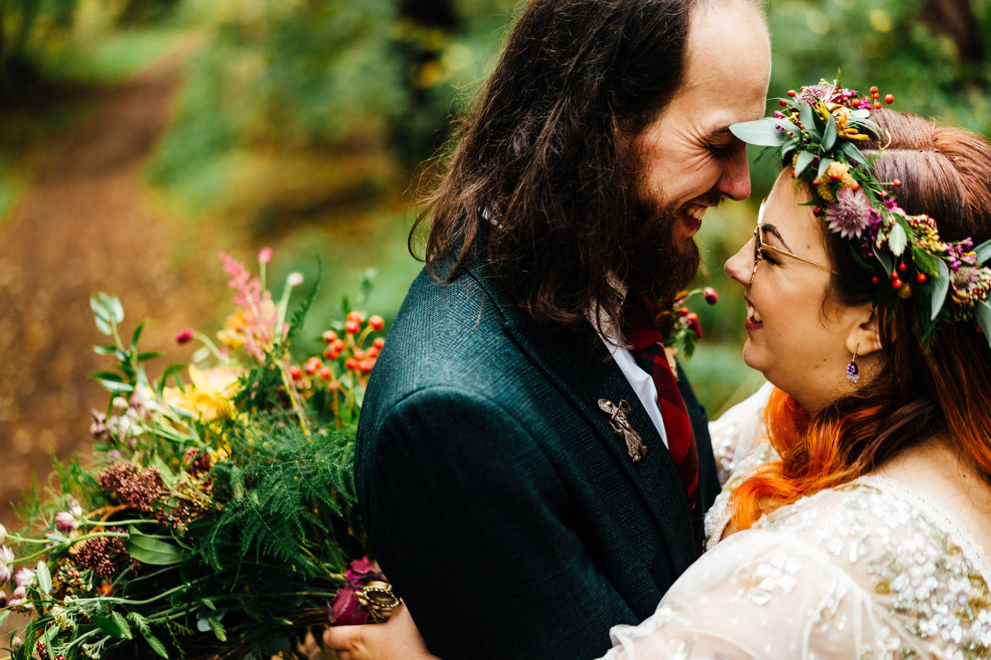 Naomi and Chris's alternative autumn wedding by Hannah Hall Photography