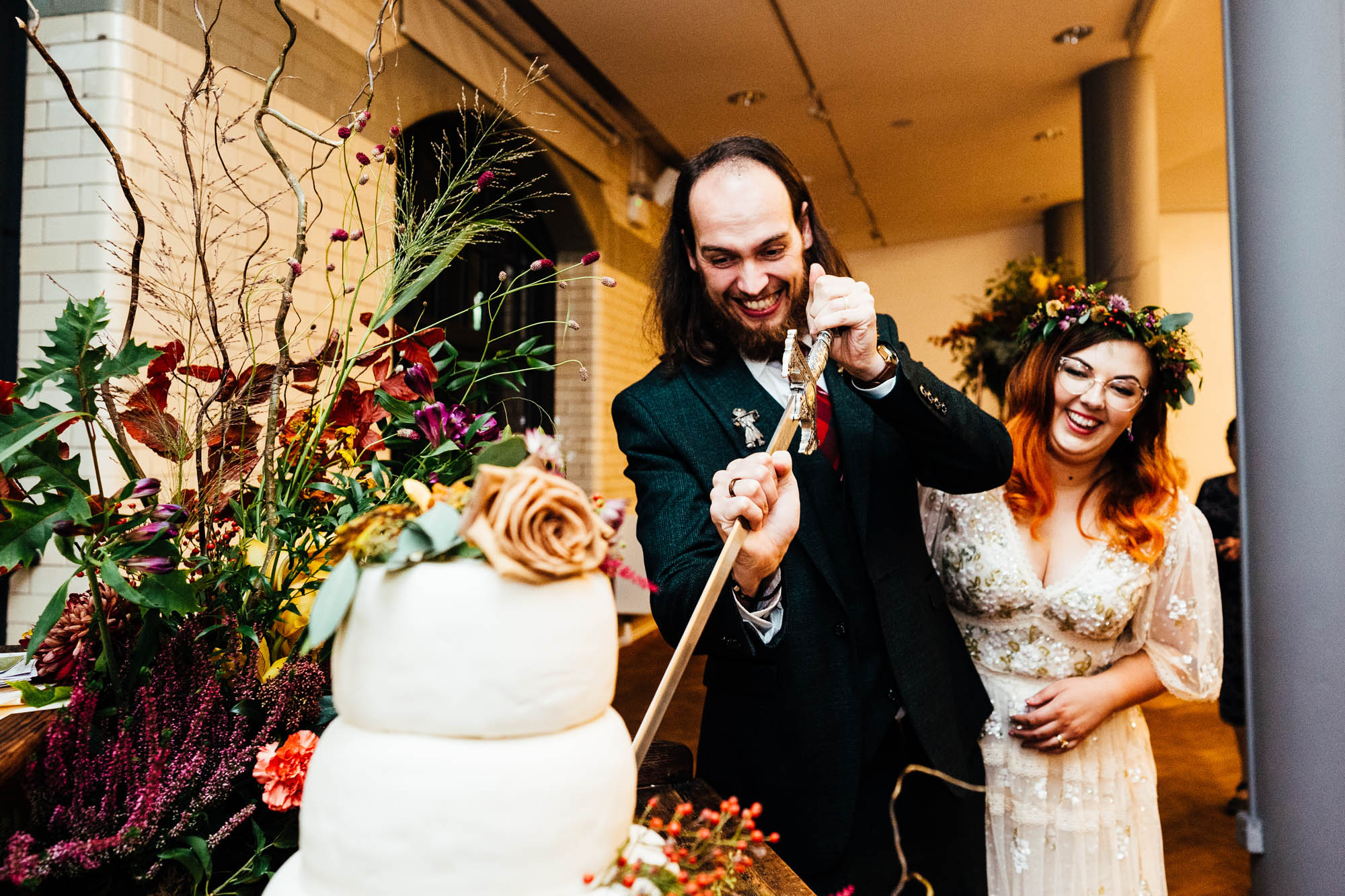 Naomi and Chris's alternative autumn wedding by Hannah Hall Photography